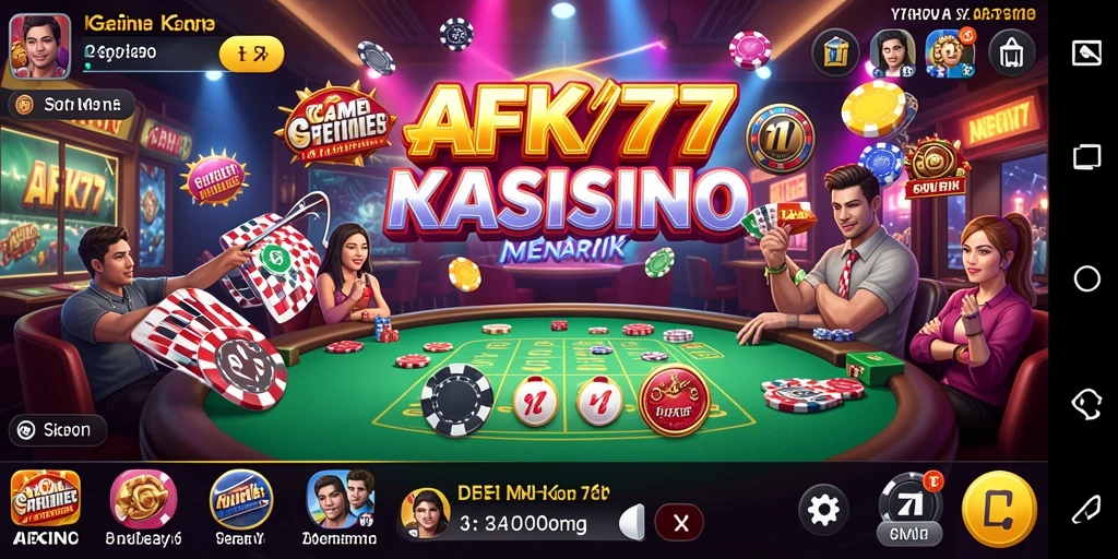 Tampilan menakjubkan dari gameplay AFK77 di dunia Kasino.