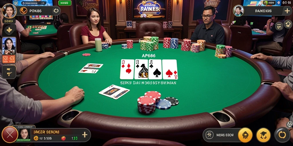 Gameplay seru dalam aplikasi poker AP686.