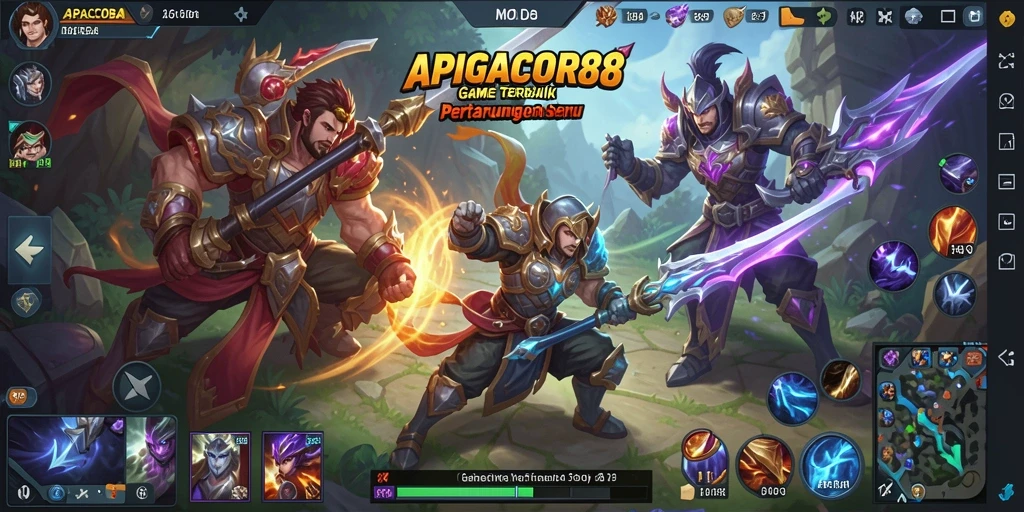 Tampilan menarik aksi gameplay MOBA di APIGACOR88.