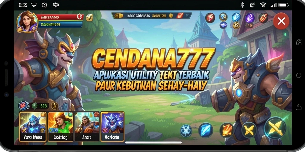 Tampilan antarmuka aplikasi CENDANA777 yang user-friendly.