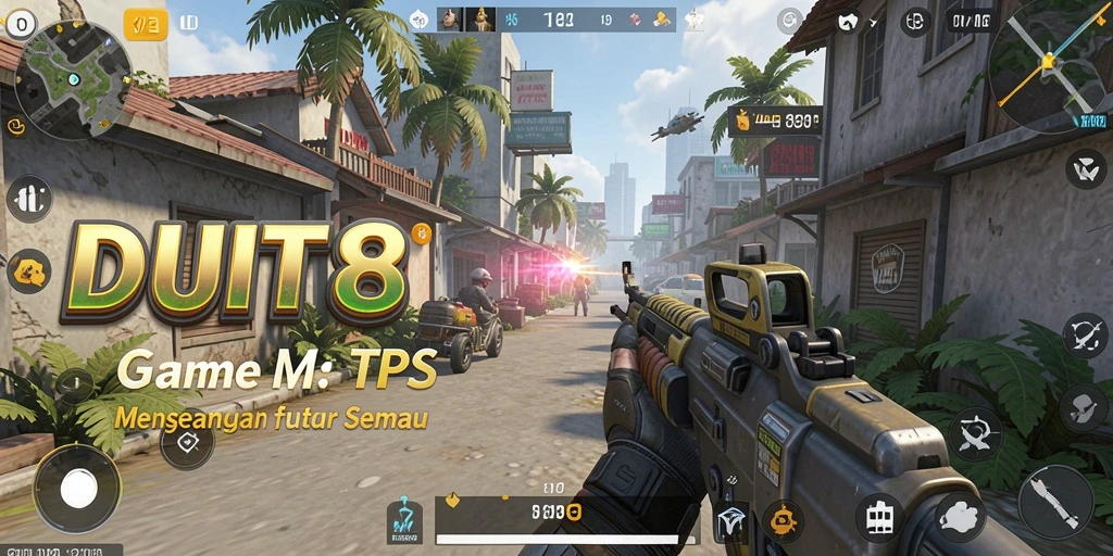 Tampilan intense gameplay DUIT8 dalam mode TPS.