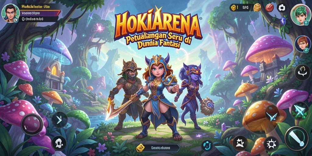 Tampilan utama gameplay HOKIARENA menampilkan aksi petualangan yang mendebarkan.
