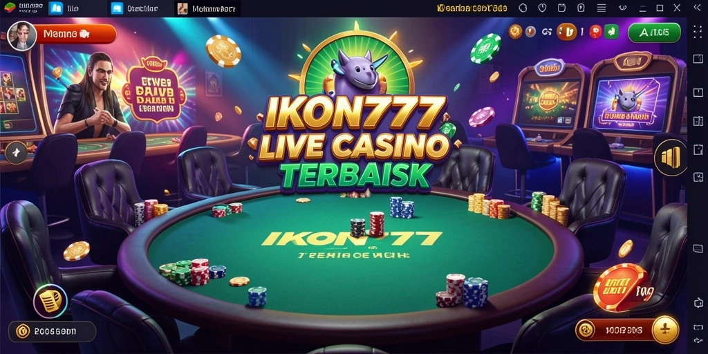 Tampilan gameplay Live Casino yang mendebarkan di IKON777.