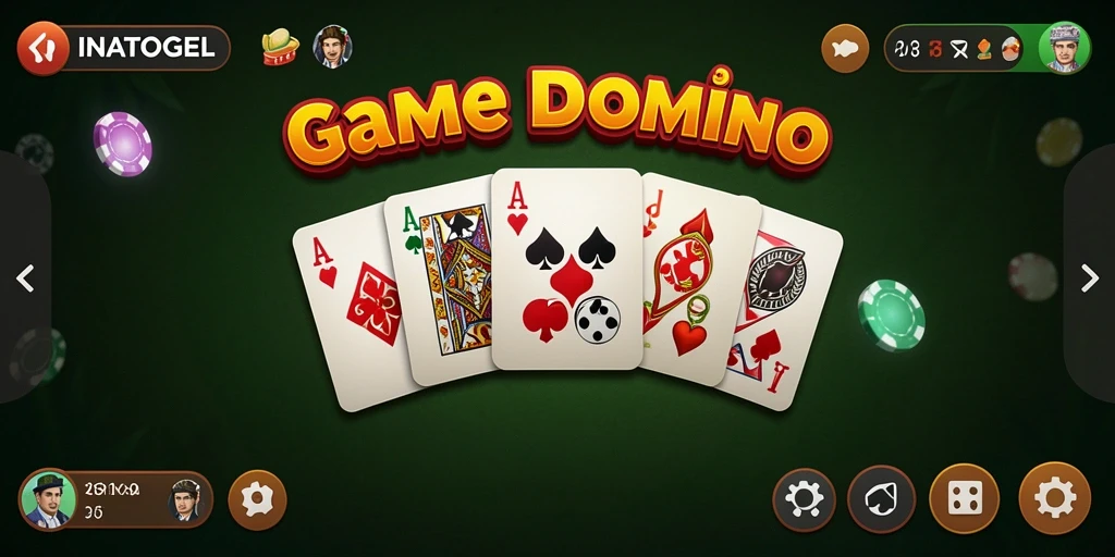 Screenshot gameplay INATOGEL menampilkan serunya permainan domino.