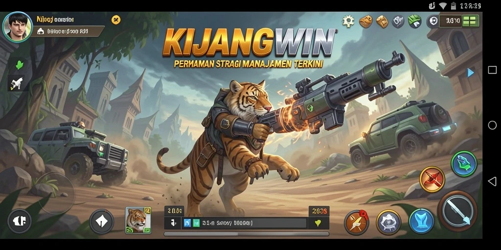 Gambaran gameplay KIJANGWIN yang menegangkan dan penuh strategi.