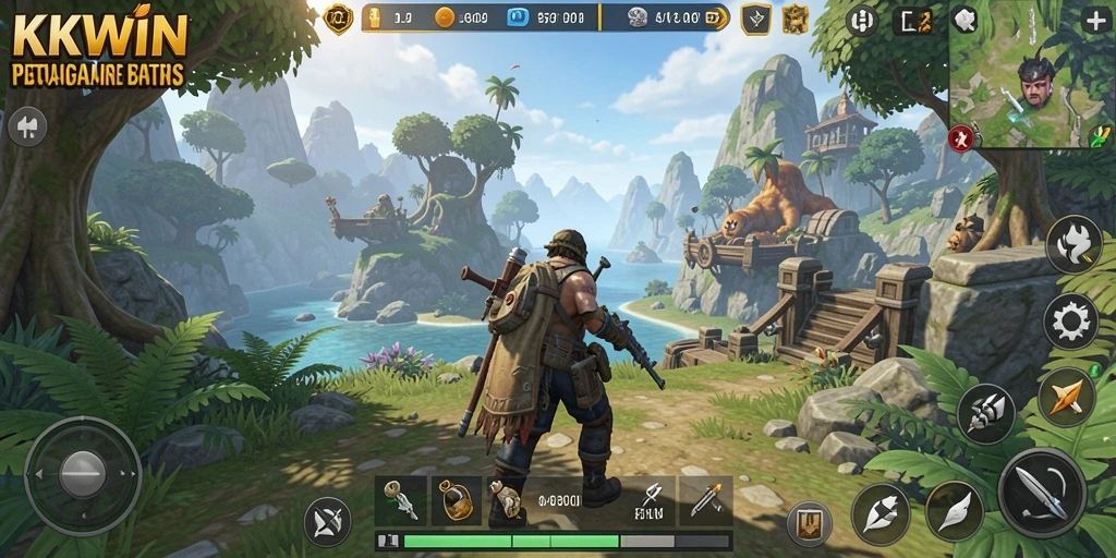 Tampilan gameplay KKWIN yang menakjubkan di dunia terbuka.