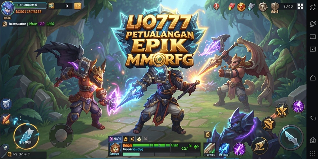 Tampilan gameplay epik dari LJO777 yang penuh aksi dan petualangan.