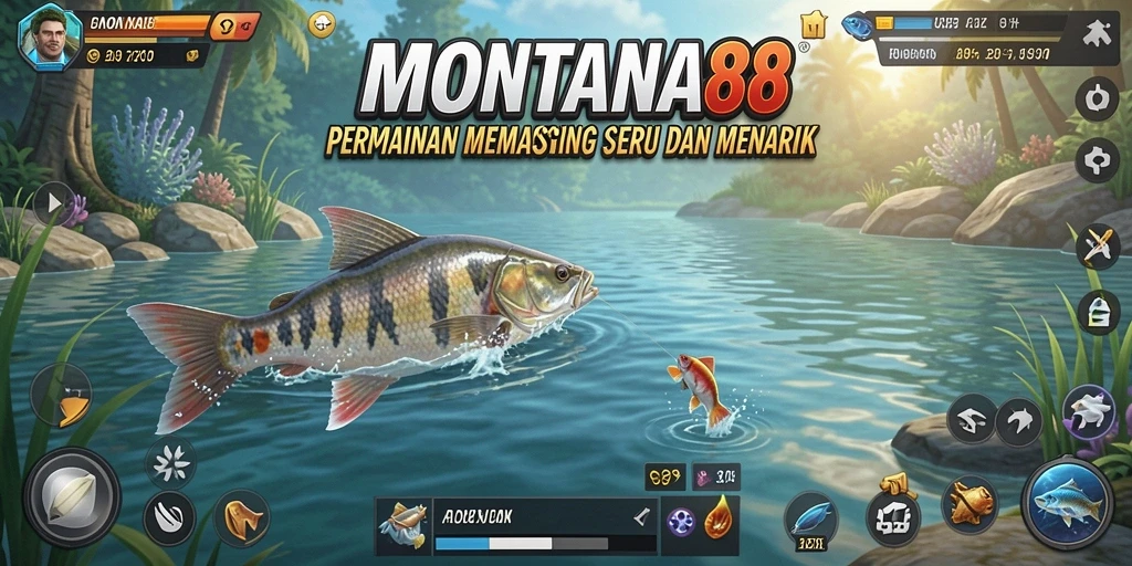 Gameplay MONTANA88 yang seru dalam aksi memancing.