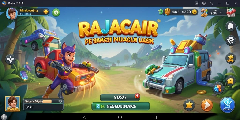 Tangkapan layar utama RAJACAIR menampilkan gameplay simulasi yang menarik dan imersif.