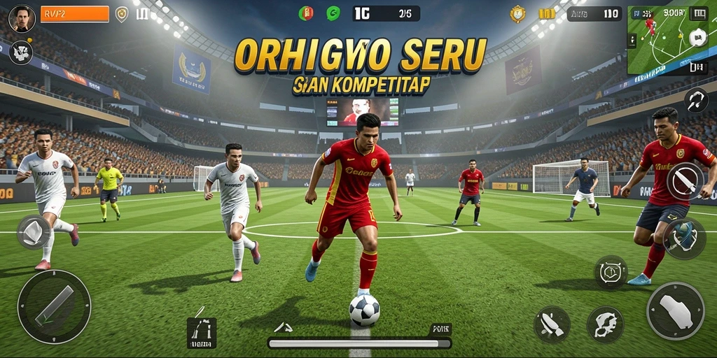 Tangkapan layar gameplay RVIP2 menunjukkan aksi olahraga mendebarkan.