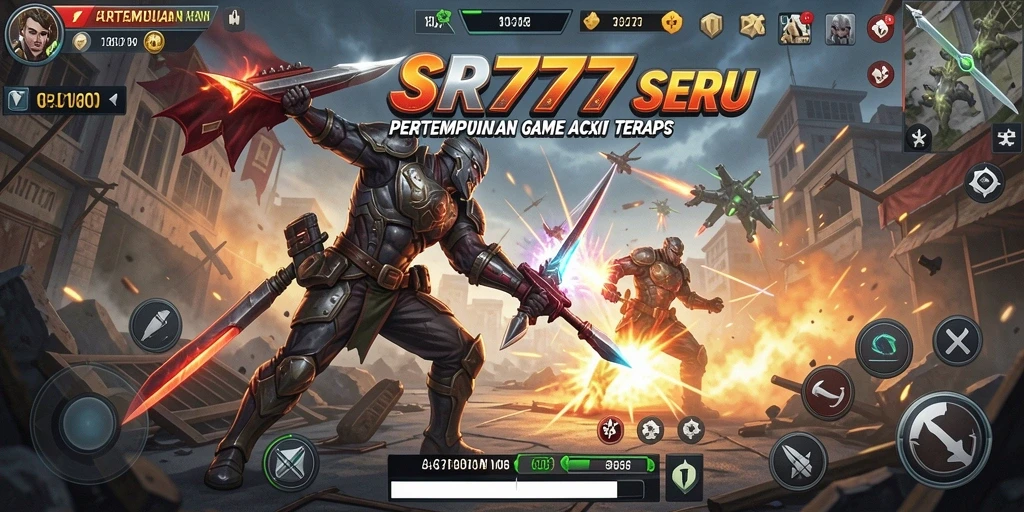 Tampilan gameplay SR777 yang menegangkan dengan aksi seru.